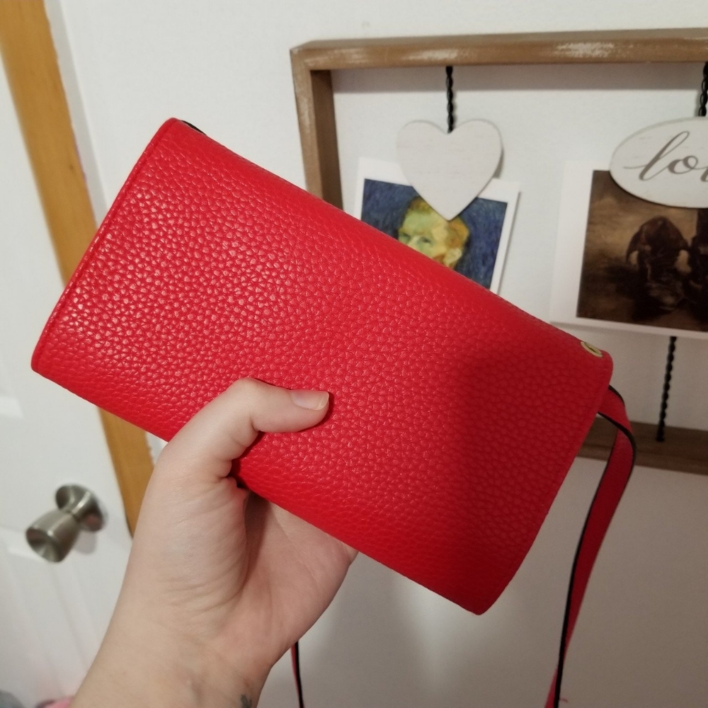 Red Crossbody Wallet